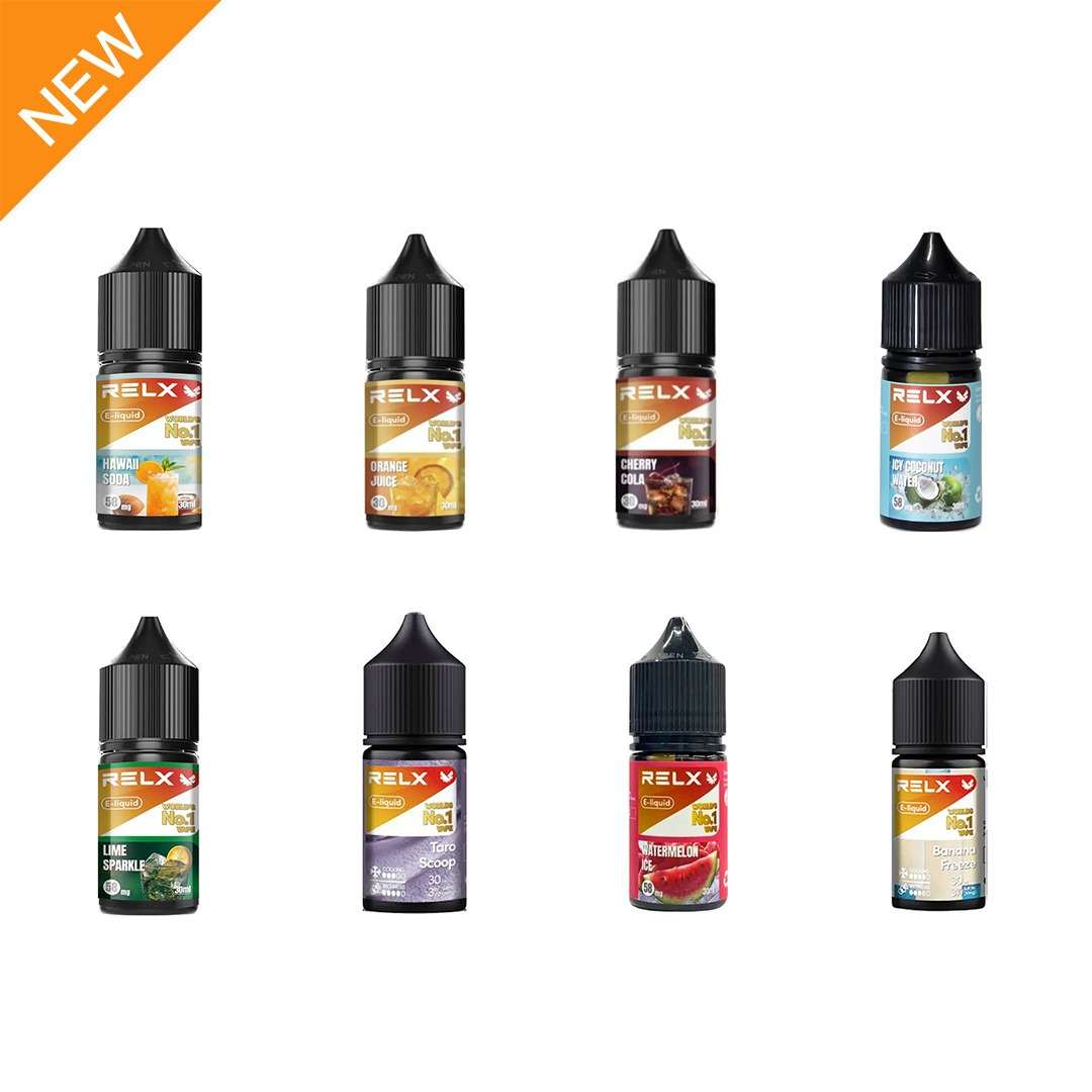 悅刻電子煙菸油八款熱門口味展示。